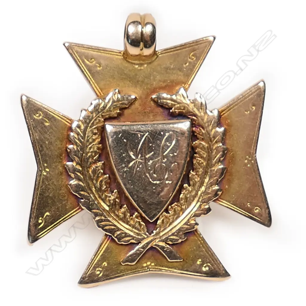 G & T Young 9ct gold medal Otago 1898, Image 1++